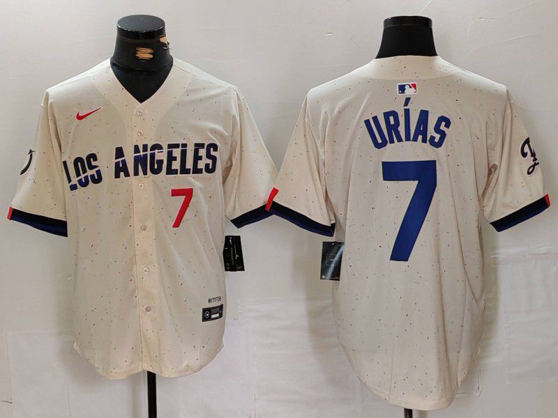 Men Los Angeles Dodgers #7 Urias Cream Fashion Nike Game MLB Jersey style 6292->los angeles dodgers->MLB Jersey